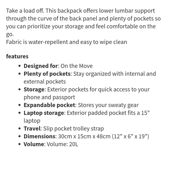 lululemon Core Backpack 20L - Picture 6 of 9